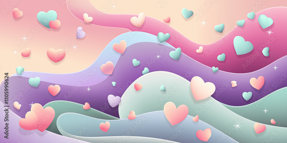 Pastel Rainbow-Themed Washi Paper Art Pastel Rainbow-Themed Washi Paper Art