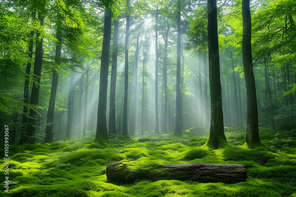 Fototapeta premium Nature trail photography exploring the mystical forest and its tranquility