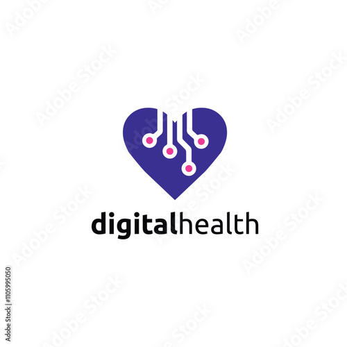 Digital Health Logo Vector