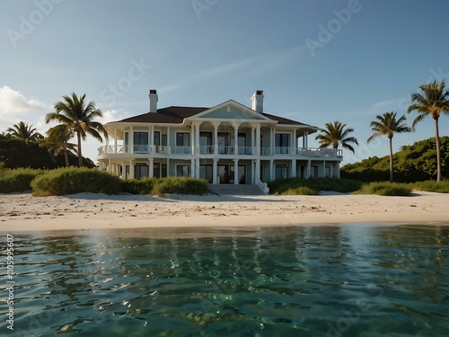 Elegant beachfront property with serene shores.