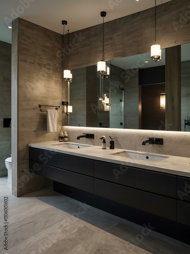 Elegant modern bathroom design.
