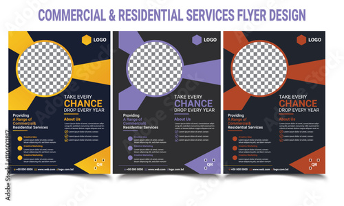 A Commercial and Residential Flyer Design is typically a marketing material that serves to advertise or promote services and offers to both business (commercial) and personal (residential) clients. 