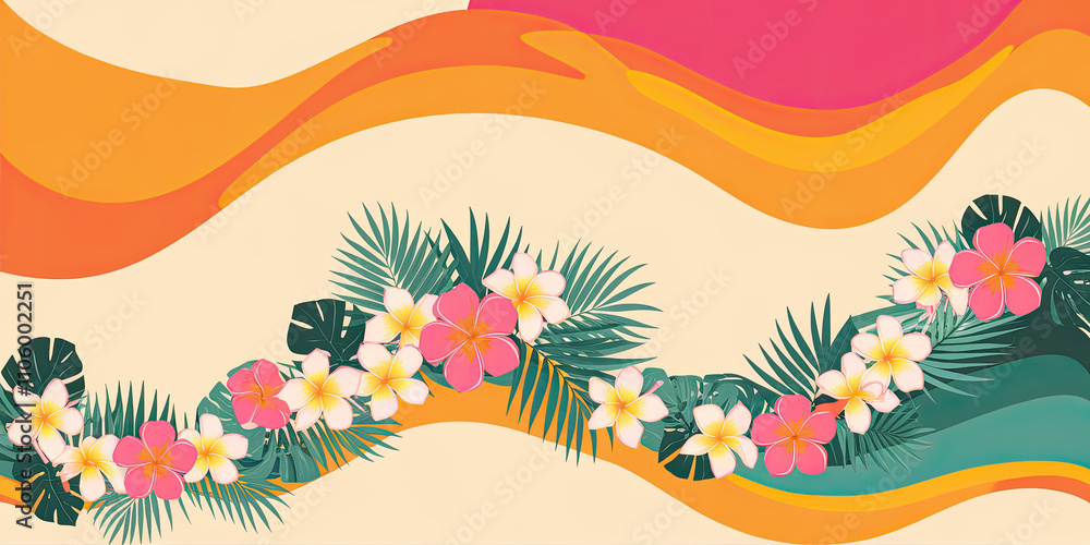 Tropical-Inspired Washi Paper Design with Vibrant Colors Tropical-Inspired Washi Paper Design with Vibrant Colors