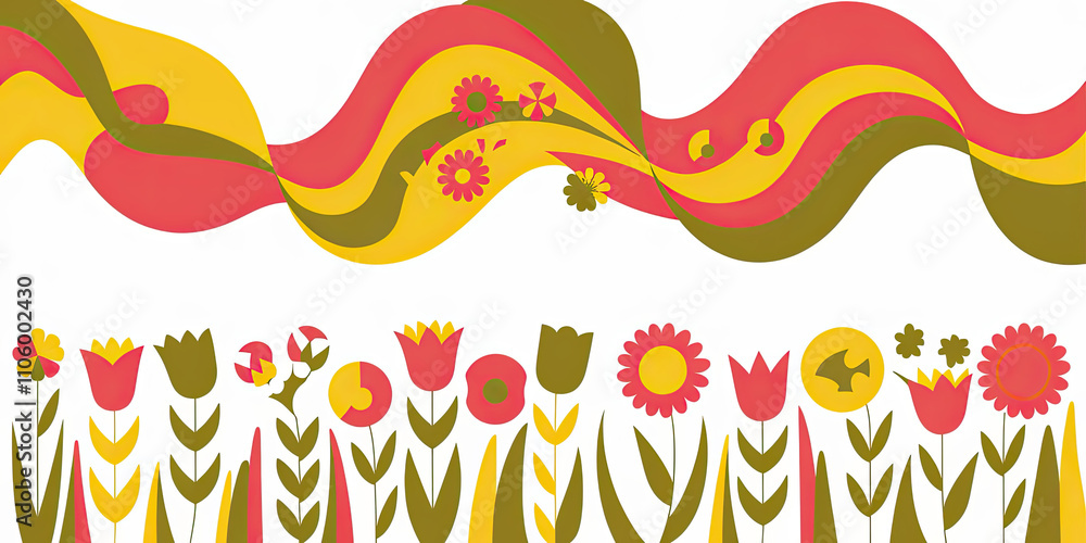 Vibrant Floral-Inspired Washi Paper Design Vibrant Floral-Inspired Washi Paper Design