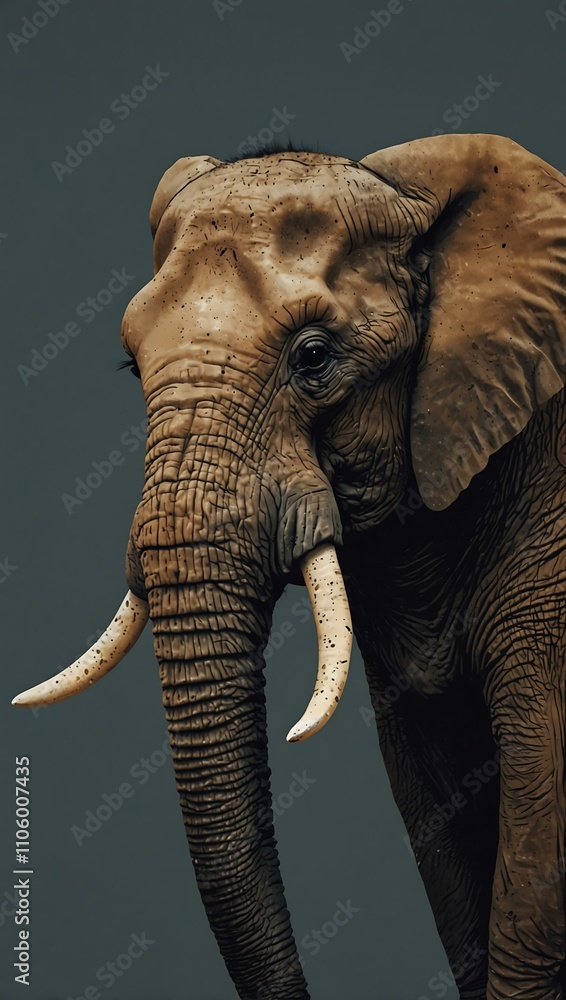 Obraz premium Elephant vector art illustration.