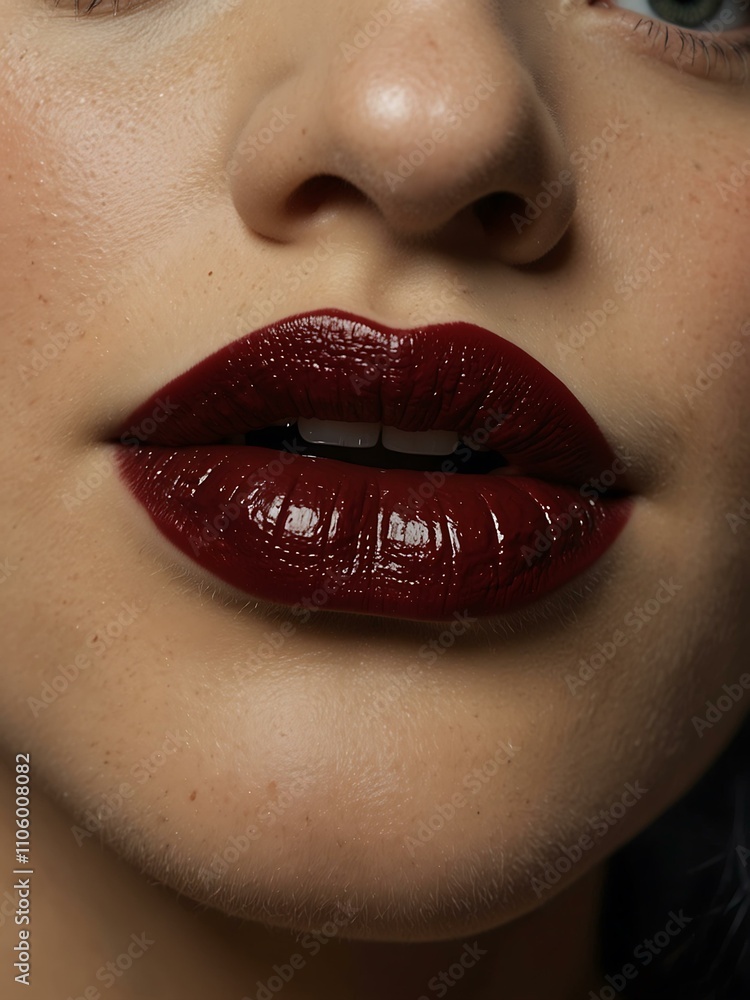 Naklejka premium Elevate makeup with spooky glam lipstick for Halloween.