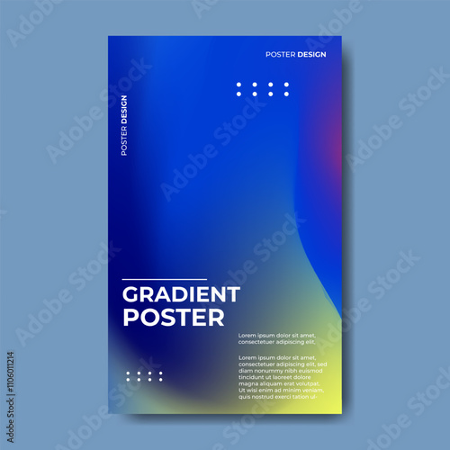 gradient abstract poster with modern color style