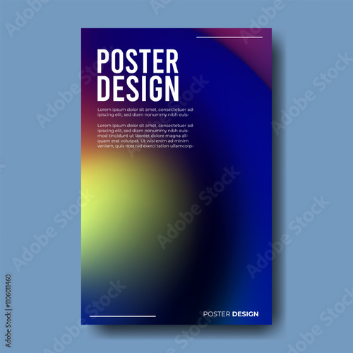 gradient abstract poster with modern color style