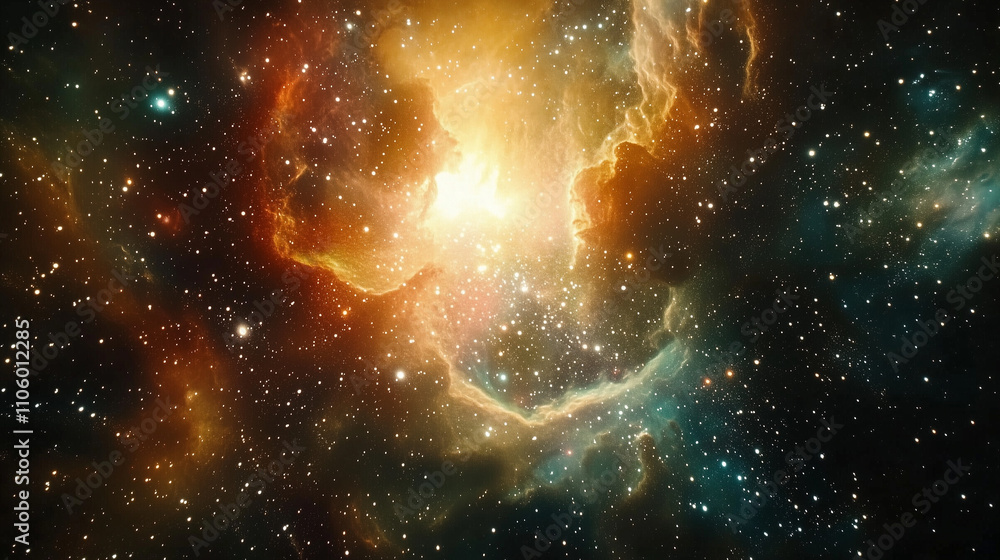Mine of god, with view of the universe and its countless stars. Mine of god, with view of the universe and its countless stars.