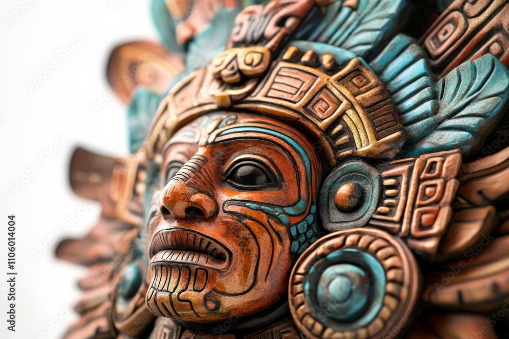 Mayan God Huitzilopochtli Depicted in Ancient Aztec Artwork Mayan God Huitzilopochtli Depicted in Ancient Aztec Artwork