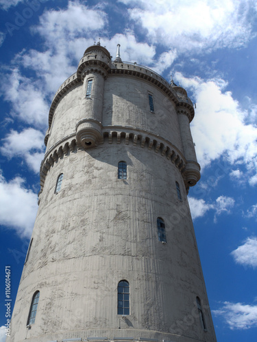 Water tower, an iconic building of Turnu Severin city, Romania photo