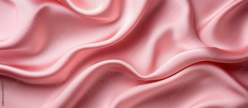 Closeup of soft pink silk fabric with elegant waves and folds. Closeup of soft pink silk fabric with elegant waves and folds.