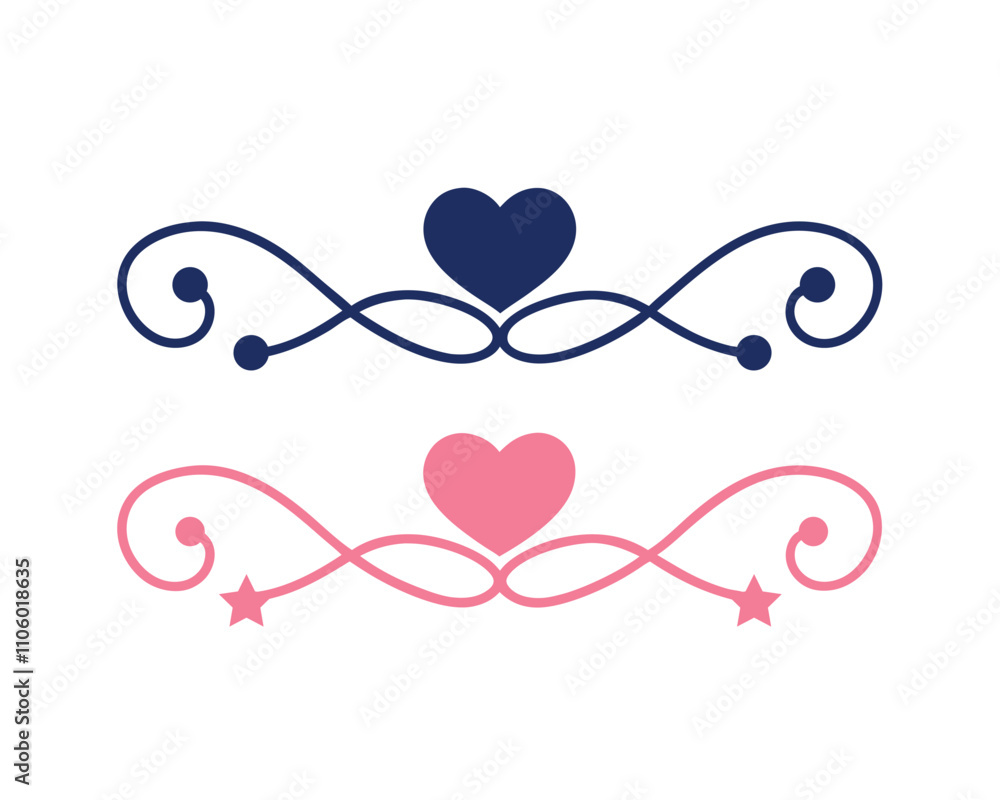 Elegant Valentines Day Heart Illustration for Prints. Elegant Valentines Day Heart Illustration for Prints.