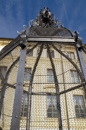 Caged well, Prague Castle, Czech Republic photo