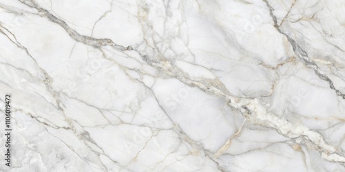 White Marble Texture Gray and Gold Veins, Abstract Background