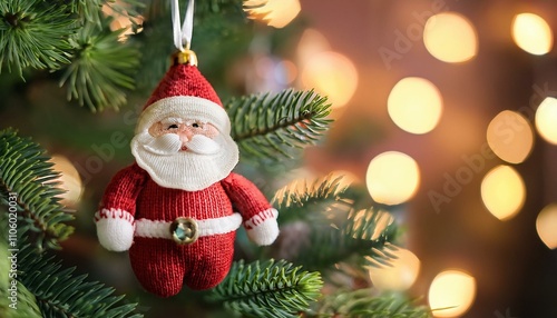 santa claus on christmas tree