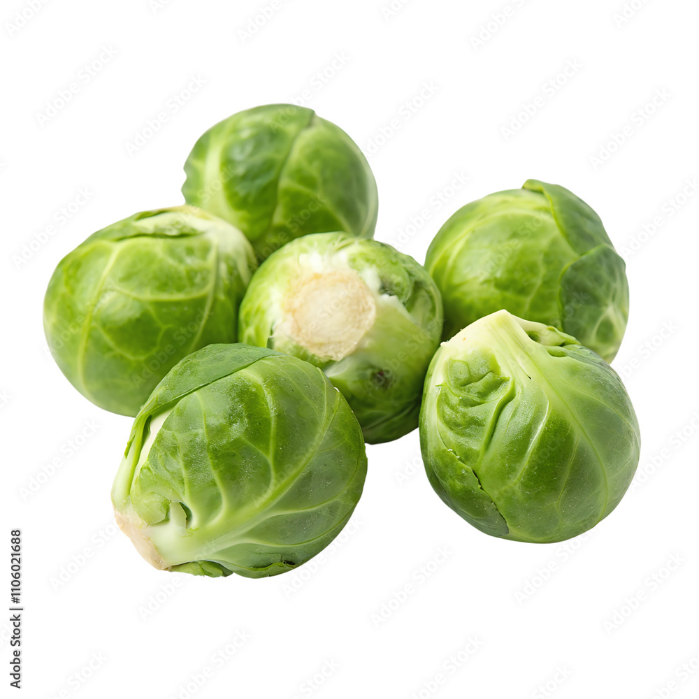 Fresh Brussels Sprouts Isolate On Transparent Background Cutout, PNG file, Cutout file Fresh Brussels Sprouts Isolate On Transparent Background Cutout, PNG file, Cutout file