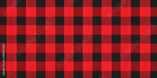 Red and Black Buffalo Plaid Texture Grunge Check Pattern Design