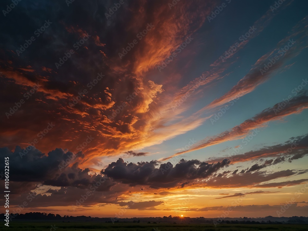 Epic landscape of sunrise or sunset sky. Epic landscape of sunrise or sunset sky.