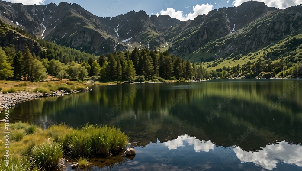 Estany de les Abelletes in Andorra. Estany de les Abelletes in Andorra.