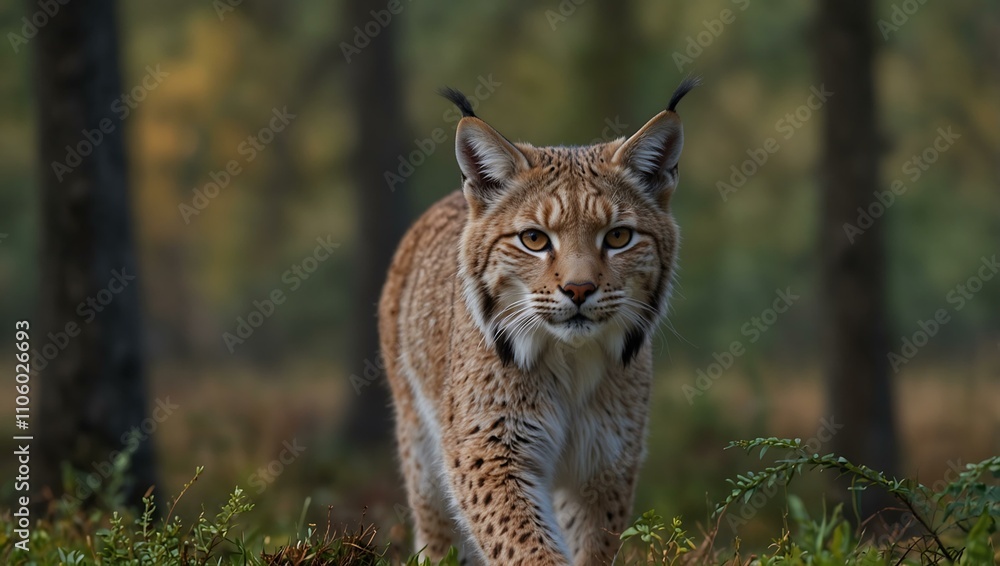 European lynx in the wild. European lynx in the wild.