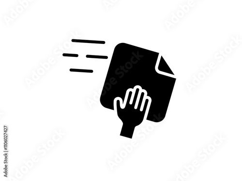 cleaning cloth icon simple flat style, pictogram vector illustration isolated on white