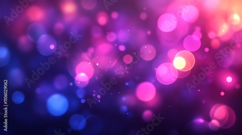 Abstract Background With Pink and Purple Bokeh Lights Creating a Dreamy and Festive Atmosphere