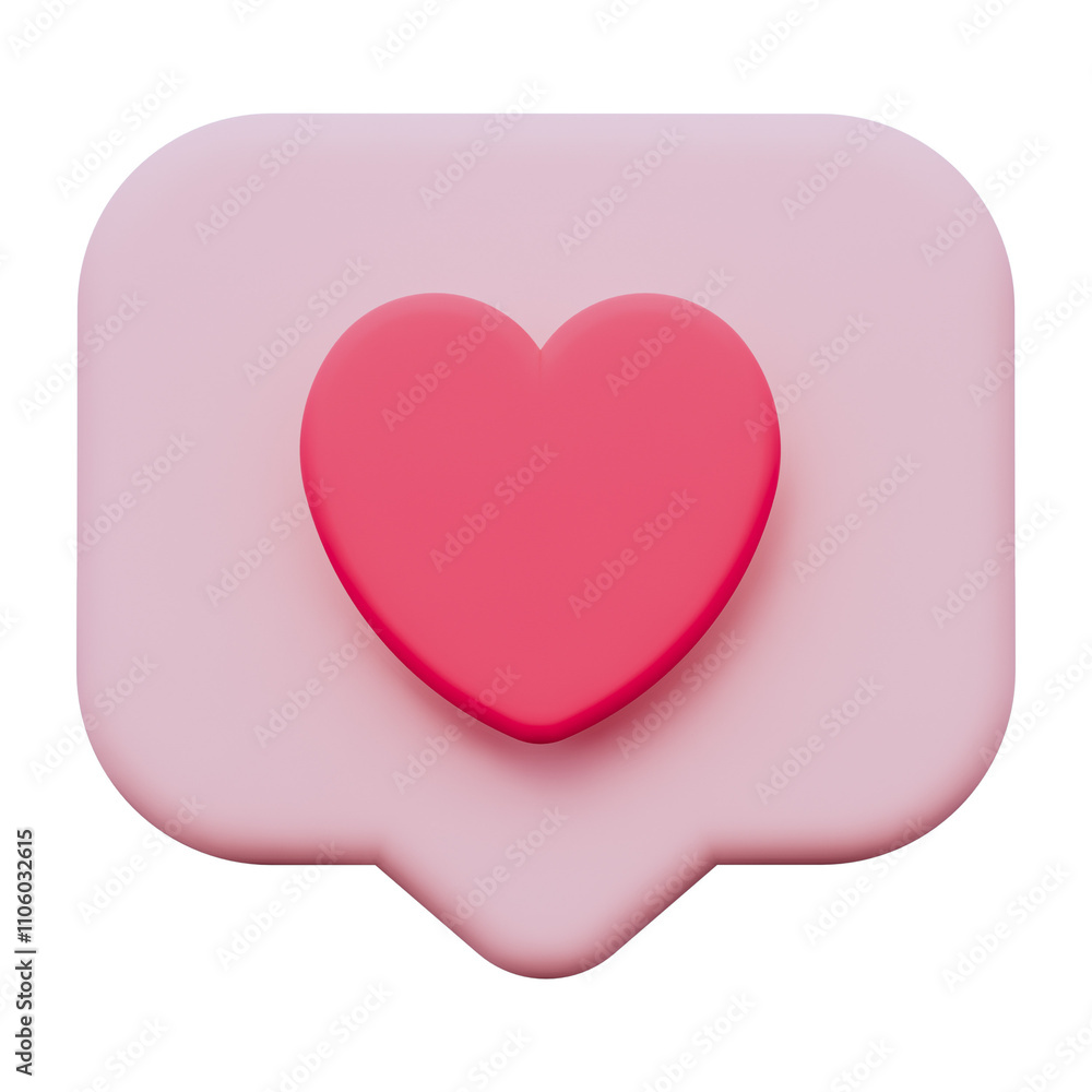 3D Notification from the heart to the heart illustration 3D Notification from the heart to the heart illustration