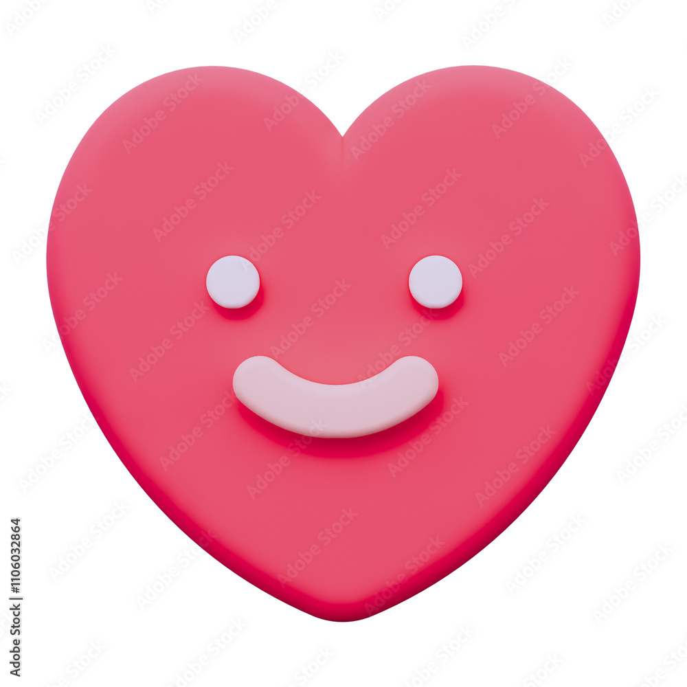 3D The pleasure of love with love smile illustration 3D The pleasure of love with love smile illustration