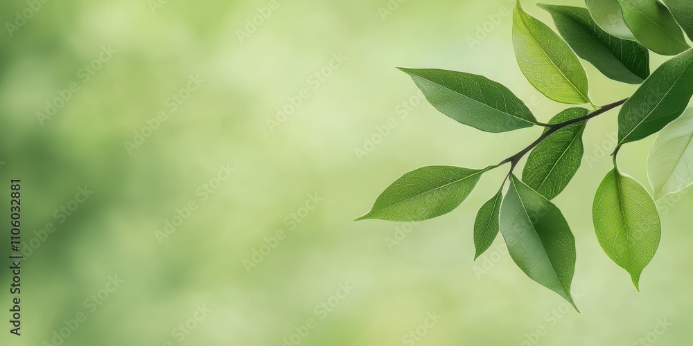 A close-up of green leaves against a soft blurred background, perfect for nature themes. A close-up of green leaves against a soft blurred background, perfect for nature themes.
