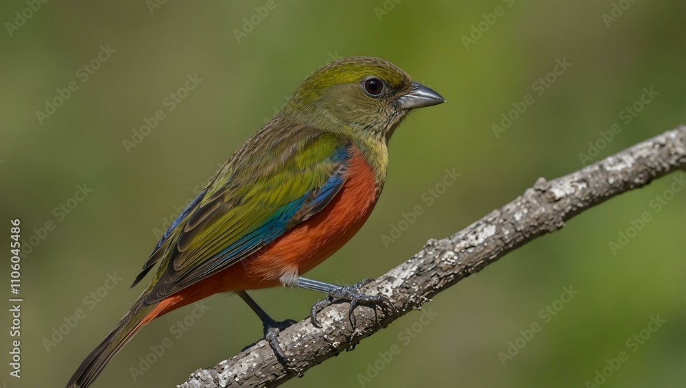 Female Painted Bunting in Punta de Mita, Mexico. Female Painted Bunting in Punta de Mita, Mexico.