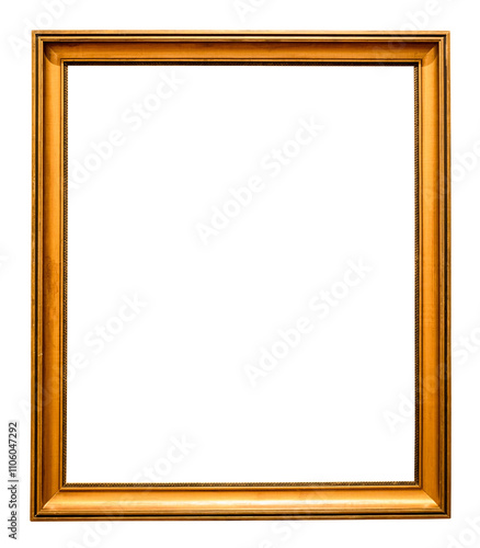 Obraz na płótnie classic golden wooden painting frame isolated w salonie