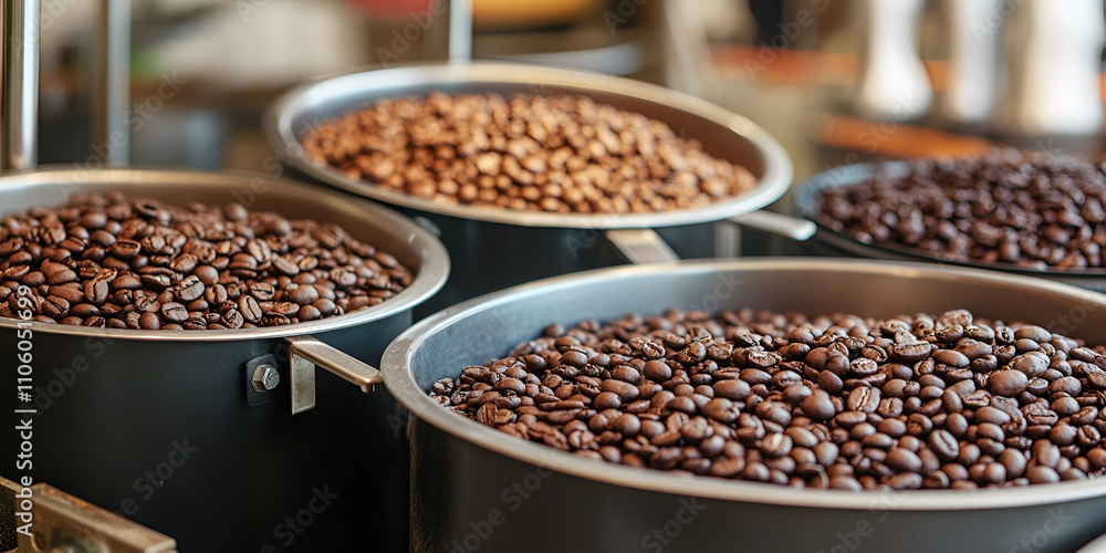 Roasting Coffee Beans with Rising Steam Roasting Coffee Beans with Rising Steam