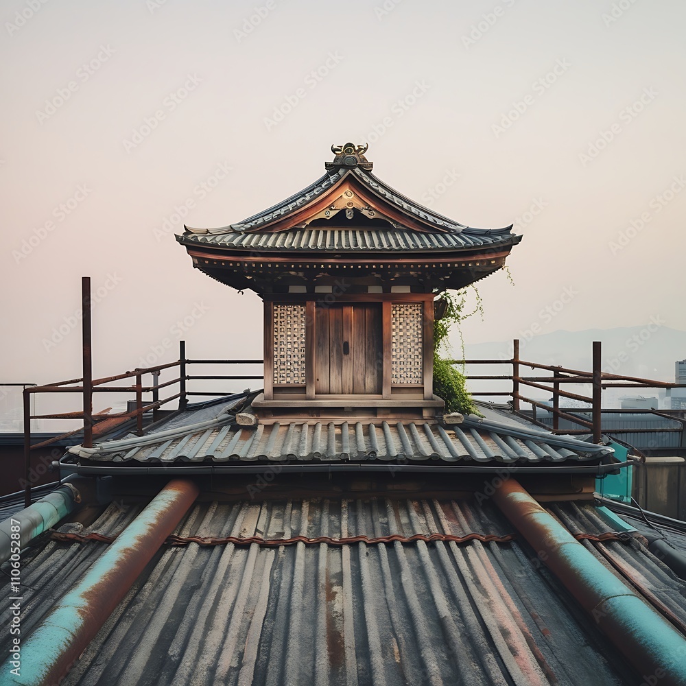 Fototapeta premium Zen in the City: A Japanese Garden Sanctuary