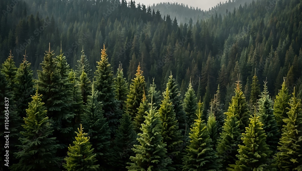 Obraz premium Fir trees.