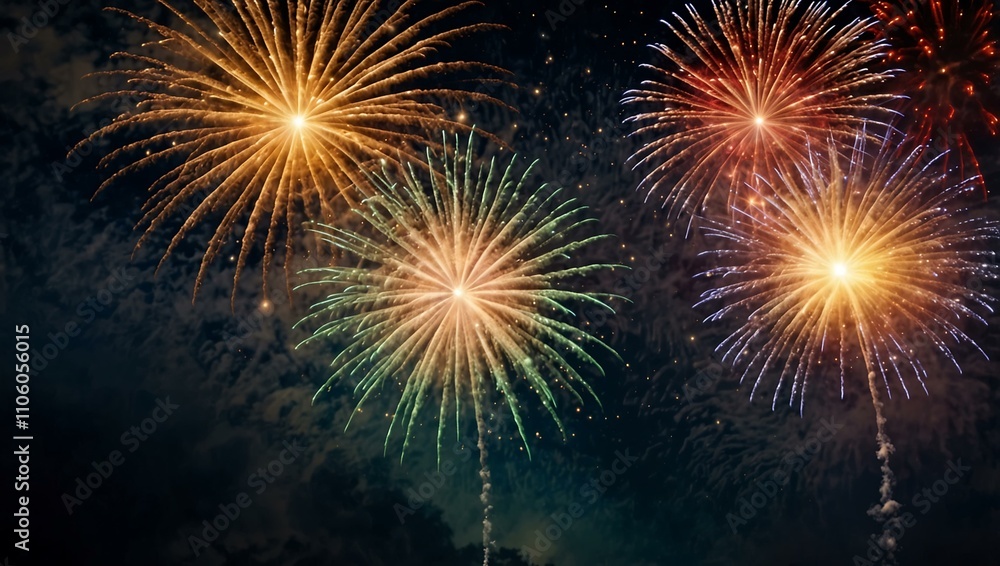 Fototapeta premium Fireworks in the sky.