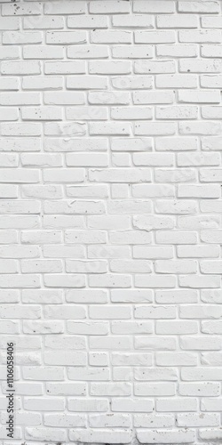 White grunge brick wall background with textured surface and faded paint, paint