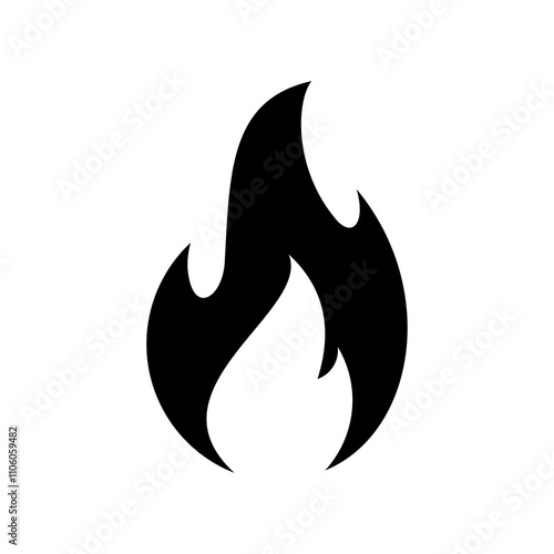 fire icon, flames isolated on transparent background, bonfire PNG
