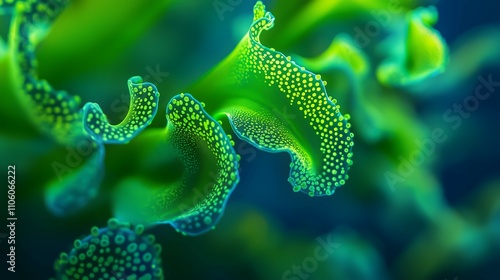 Close-Up of Caulerpa Macroalgae with Ribbon-Like Fronds photo