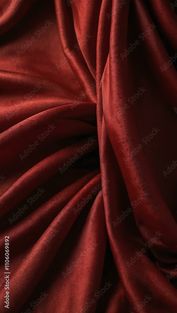Obraz premium Flowing red silk fabric creating elegant movement.