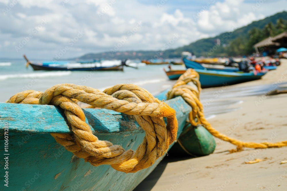 Fototapeta premium Patong Beach in Phuket, Thailand. A Tropical Destination for Leisure and Fun