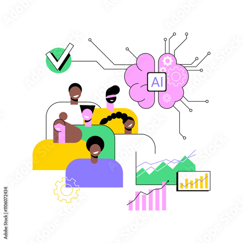 AI-Powered Impact Assessment abstract concept vector illustration.
