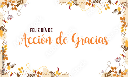 Feliz Día de Acción de Gracias español	