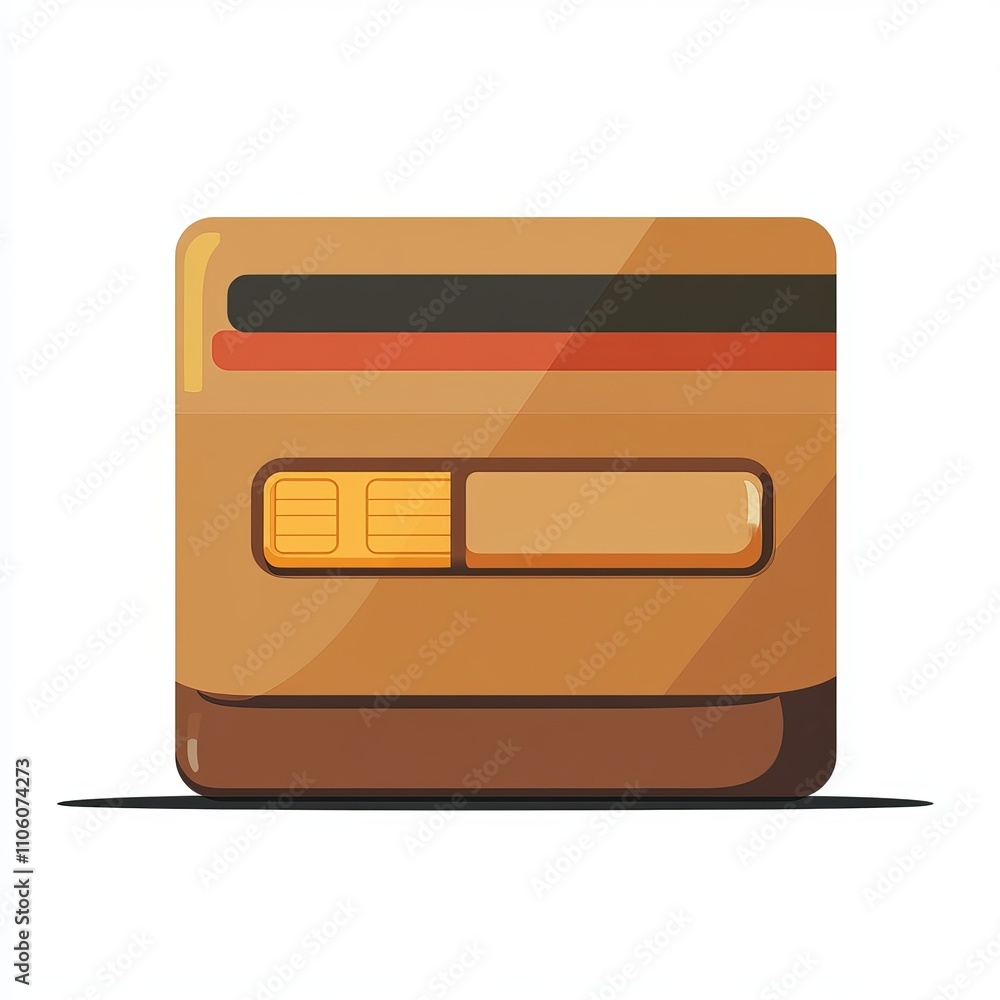 Modern Flat Credit Card Illustration Modern Flat Credit Card Illustration