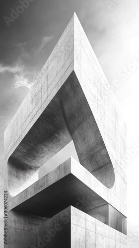 Abstract Concrete Architectural Structure Design