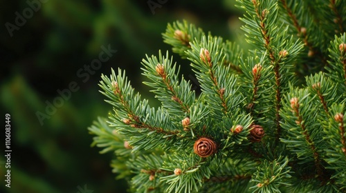 Scotch Pine Tree in a Lush Green Forest Setting