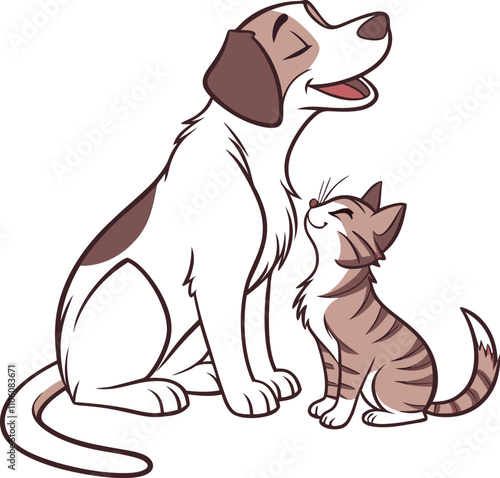 Dog and Cat Best Friends Forever