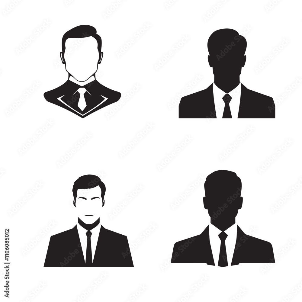 Prisoner vector icon set black filled and outlined style. Male Avatar Icon Prisoner vector icon set black filled and outlined style. Male Avatar Icon