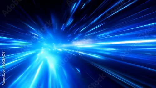 Speed ​​light blue abstract technology background