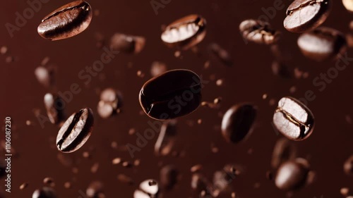 Creative coffee beans background